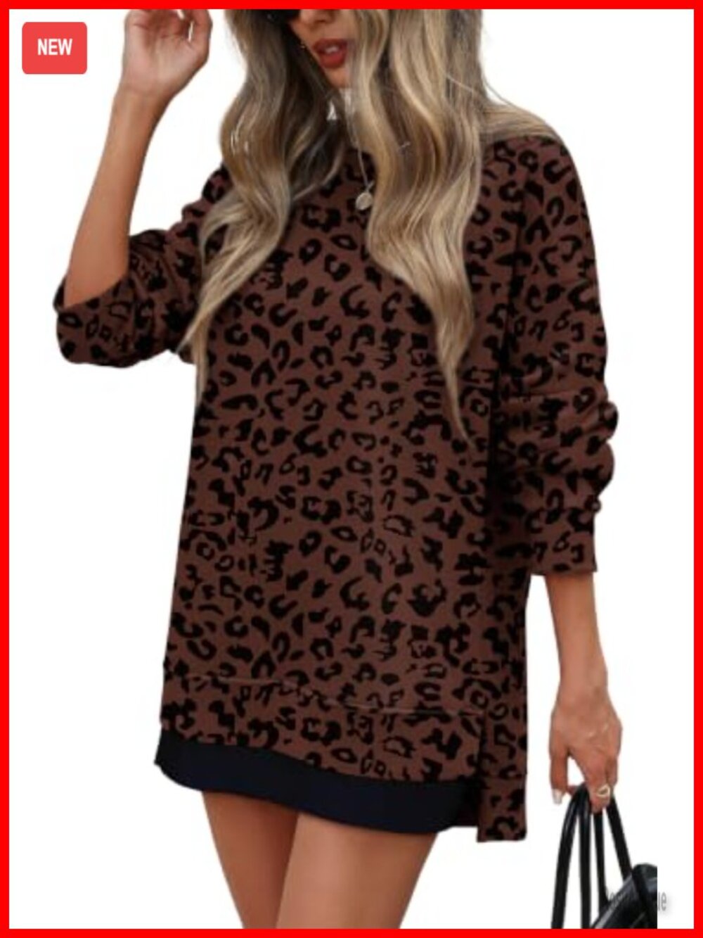 Womens Oversized Crewneck Sweatshirt Long Sleeve Tunic Pullover Top